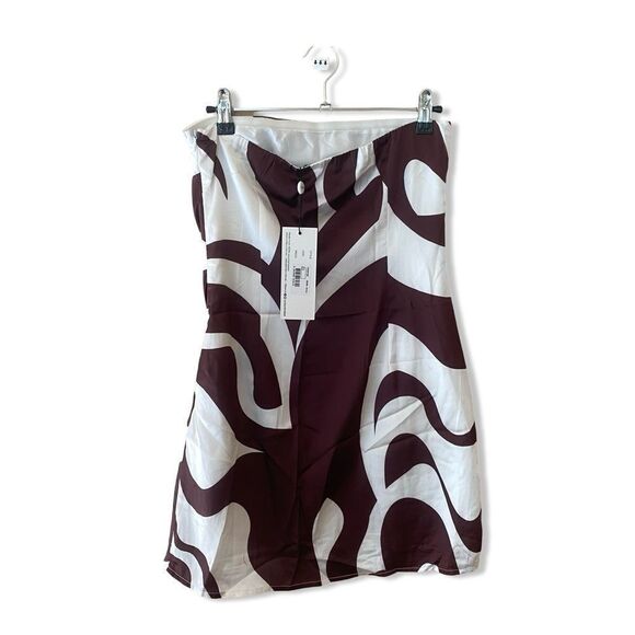 NWT SNDYS Angel Mini Dress in Brown Swirl print beach resort Revolve S - Picture 5 of 9